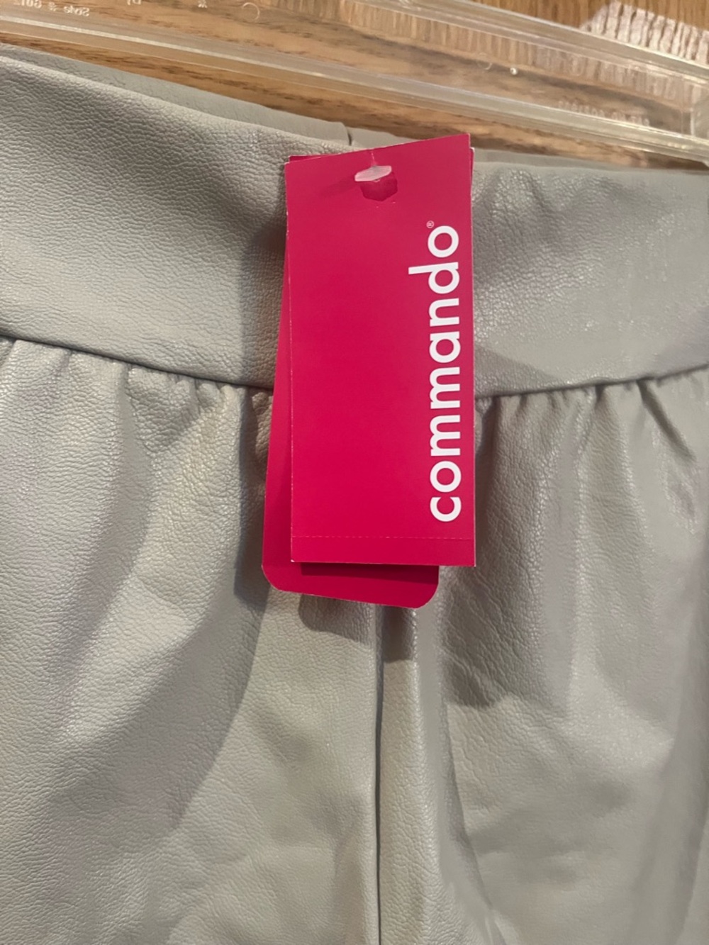 Commando Taupe Faux Leather Pleated High-Rise Shorts - Picture 3 of 6